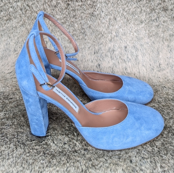 Tabitha Simmons Petra Denim Kidsuede Heel Women's 6 - Picture 3 of 11